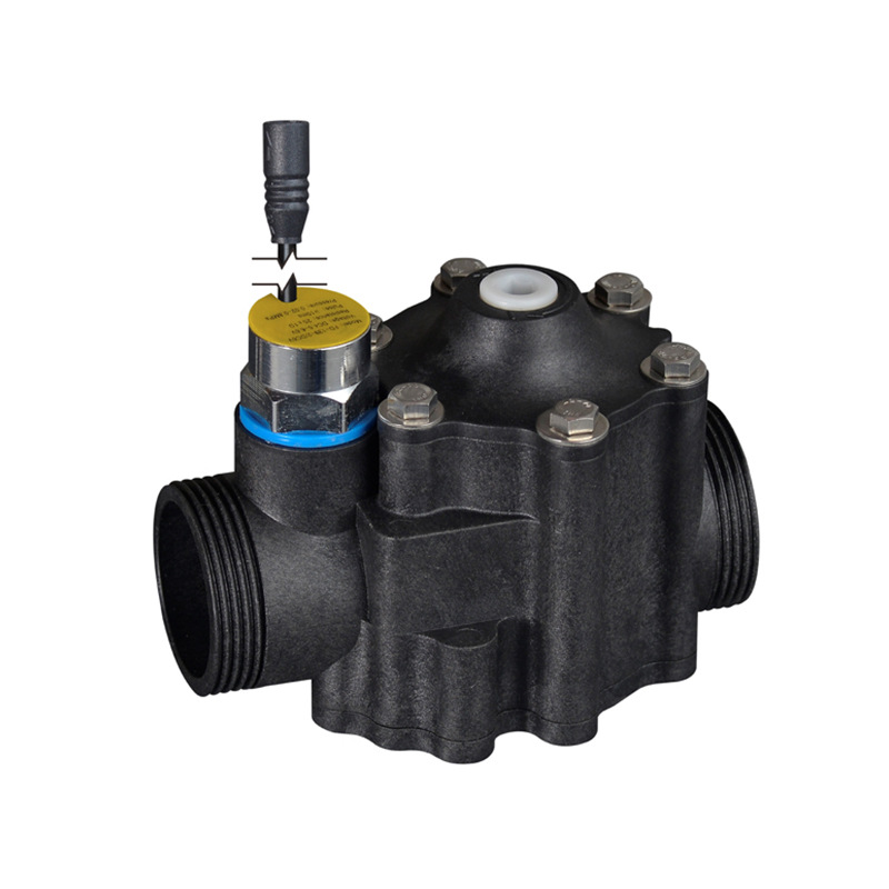 Black PPO PPA Plastic Piston Water Irrigation Solenoid Valve